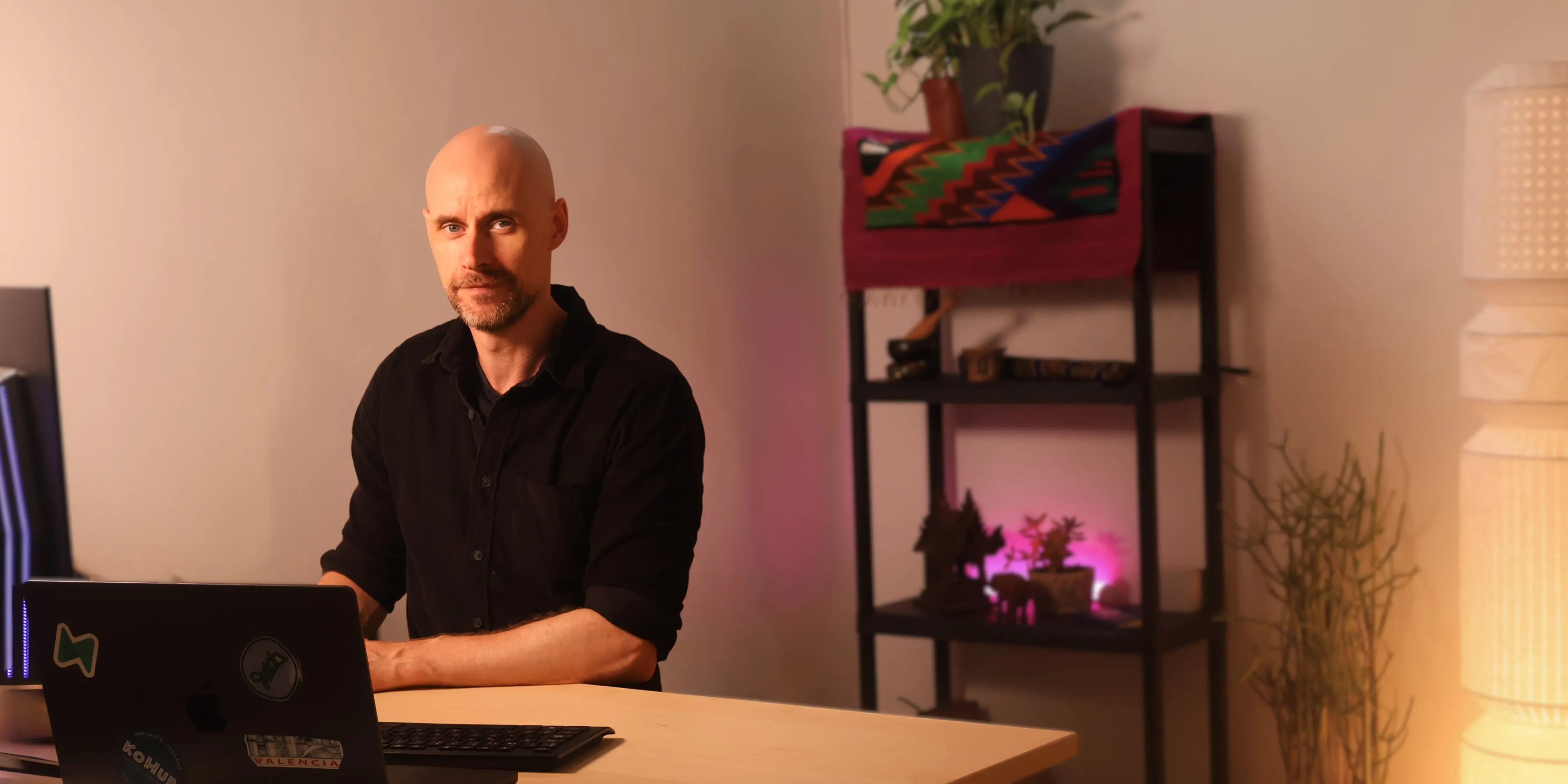 John at his desk